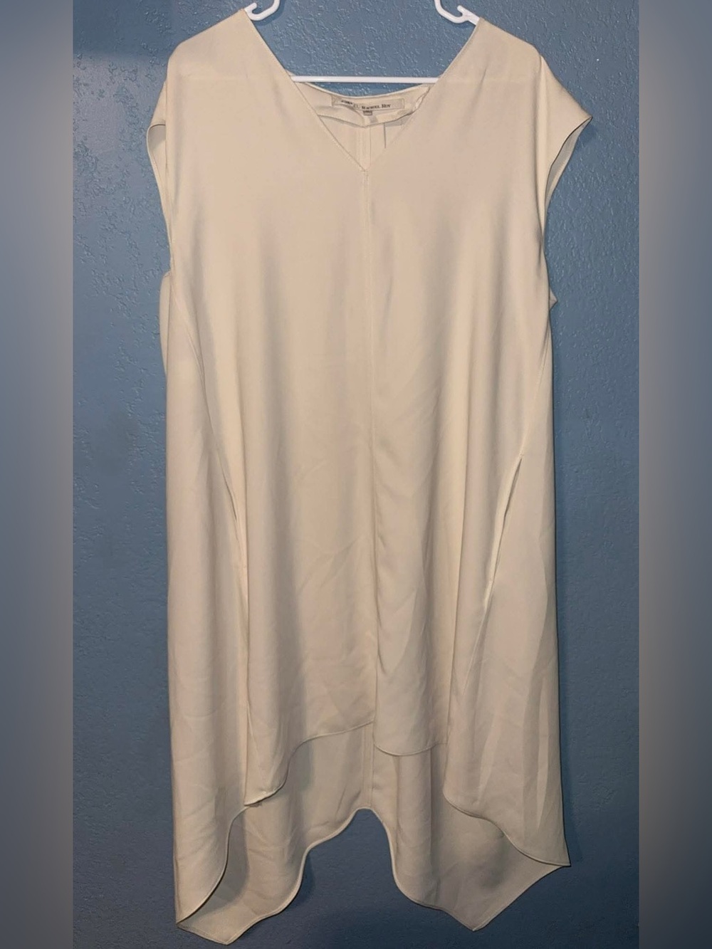RACHEL Rachel Roy Cream High-Low V-Neck Dress